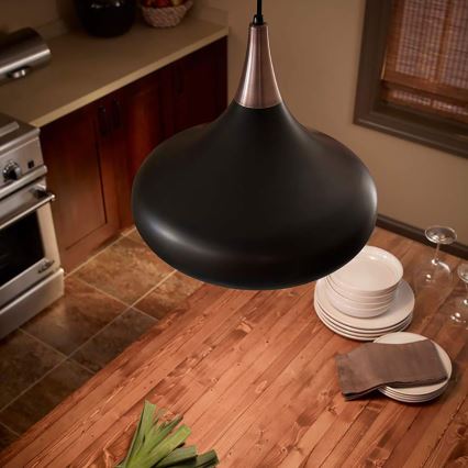 Feiss - Takpendel BESO på sladd 1xE27/60W/230V Ø 25,4 cm svart/koppar