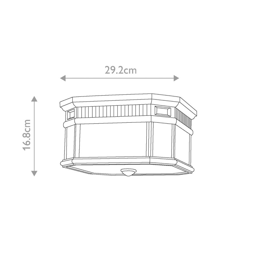 Feiss - Taklampa för utomhusbruk COTSWOLD LANE 2xE27/60W/230V IP44