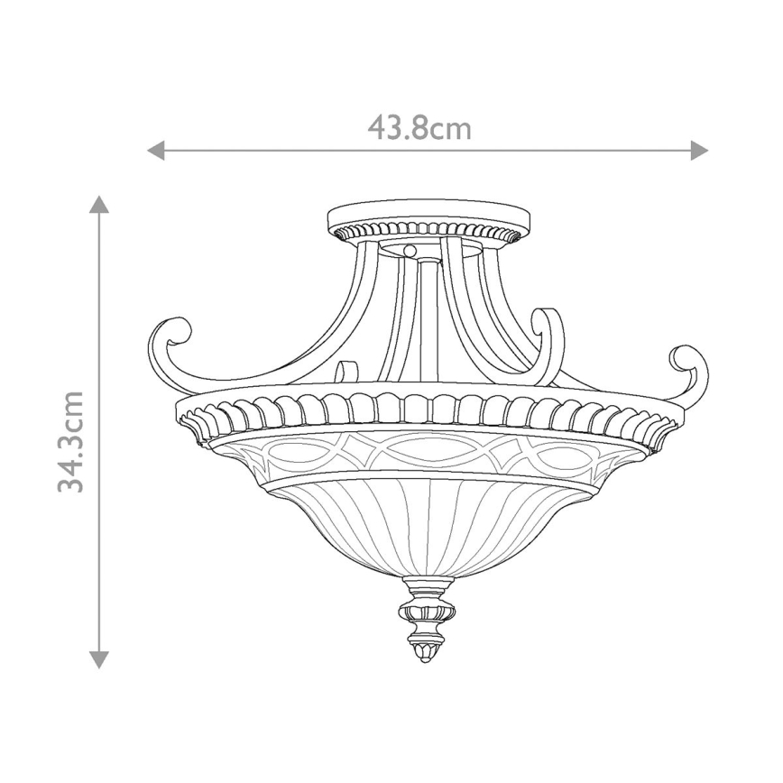 Feiss - Ytmonterad ljuskrona DRAWING ROOM 2xE27/60W/230V