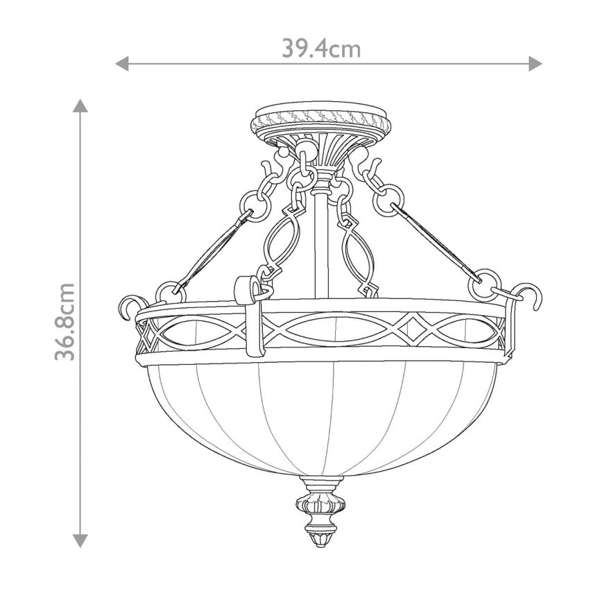 Feiss - Ytmonterad ljuskrona DRAWING ROOM 2xE27/60W/230V