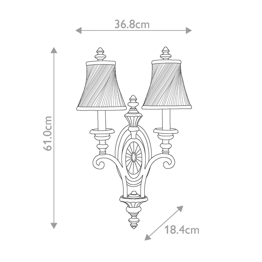 Feiss - Vägglampa DRAWING ROOM 2xE14/60W/230V