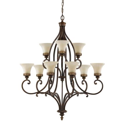 Feiss - Ljuskrona på kedja DRAWING ROOM 9xE27/60W/230V