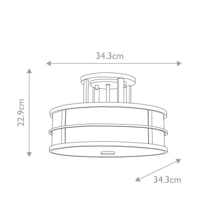 Feiss - Ytmonterad ljuskrona FUSION 3xE27/40W/230V