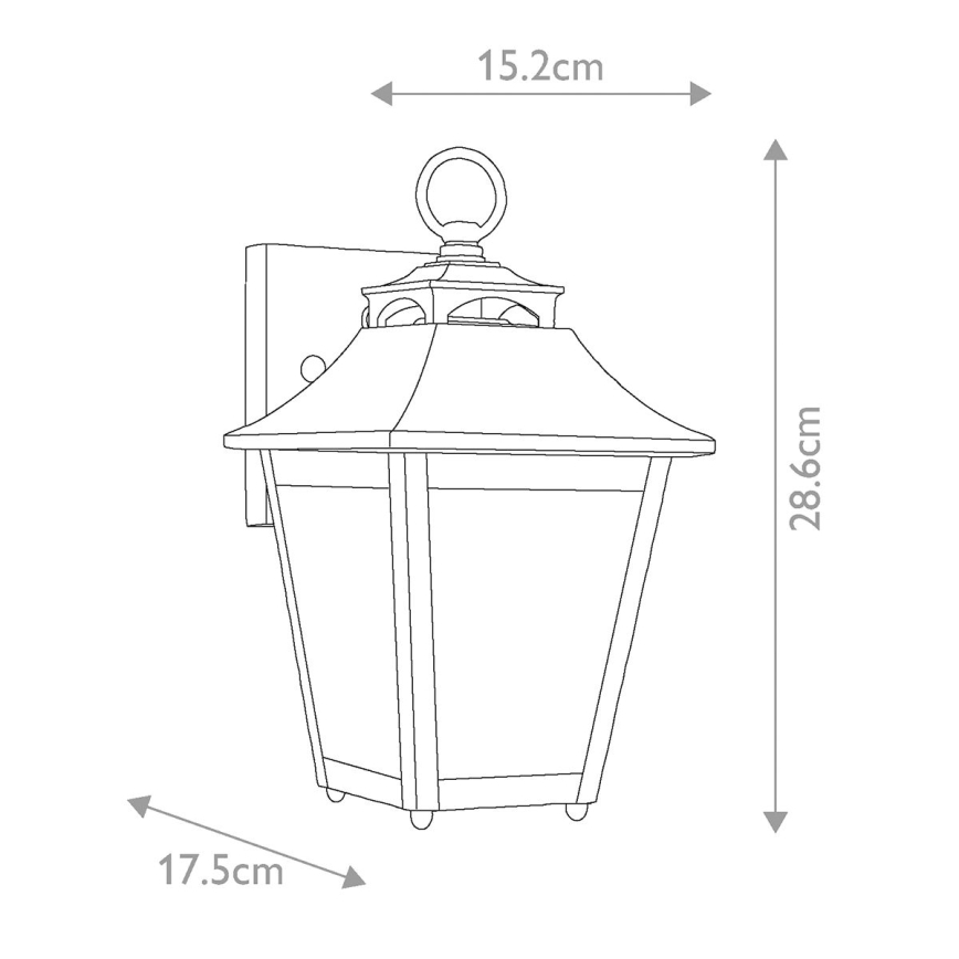 Feiss - Vägglampa för utomhusbruk GALENA 1xE27/60W/230V IP44