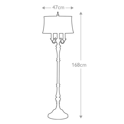 Feiss - Golvlampa GIBSON 4xE27/60W/230V