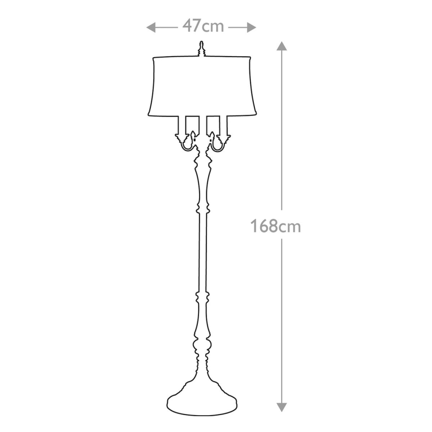 Feiss - Golvlampa GIBSON 4xE27/60W/230V