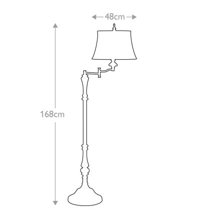 Feiss - Golvlampa GIBSON 1xE27/60W/230V