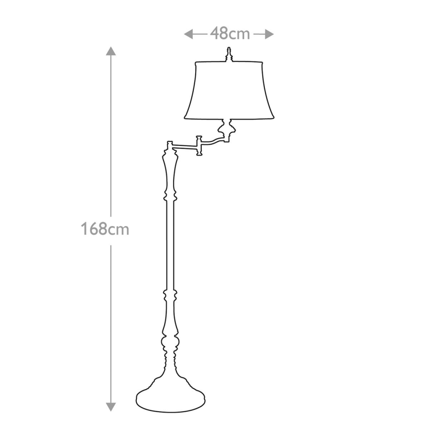 Feiss - Golvlampa GIBSON 1xE27/60W/230V