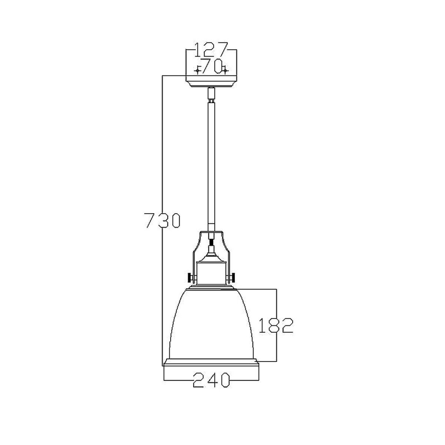 Feiss - Pendelkrona HOBSON 1xE27/60W/230V brons