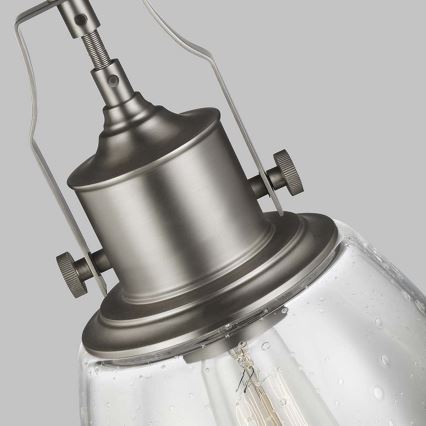 Feiss - Pendelkrona HOBSON 1xE27/60W/230V silver