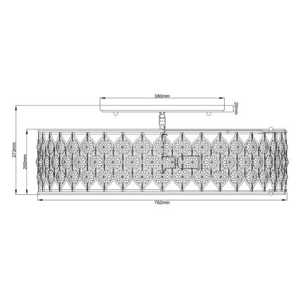 Feiss - Taklampa LUCIA 6xE27/60W/230V