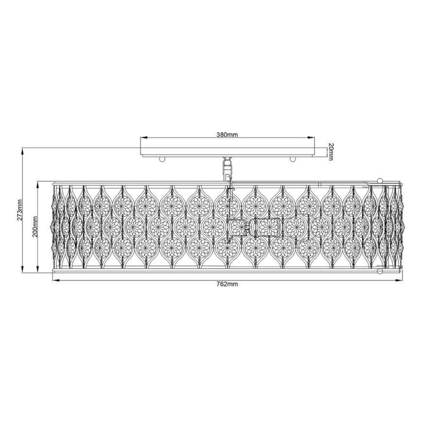 Feiss - Taklampa LUCIA 6xE27/60W/230V