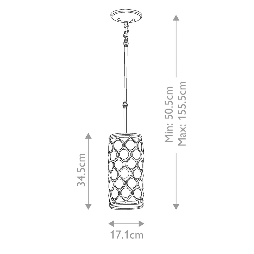 Feiss - Pendelkrona LUCIA 1xE27/60W/230V
