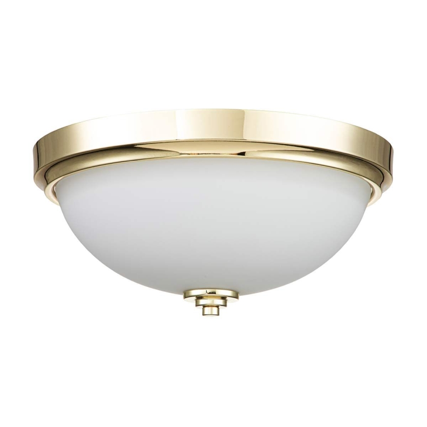 Feiss - Badrumstaklampa MALIBU 2xE27/60W/230V IP44 guldig