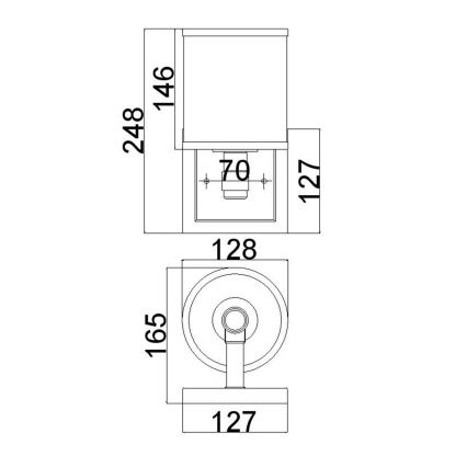 Feiss - Vägglampa PROSPECT PARK 1xE27/60W/230V skinande krom