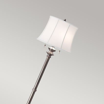 Feiss - Golvlampa STATEROOM 2xE27/60W/230V silver