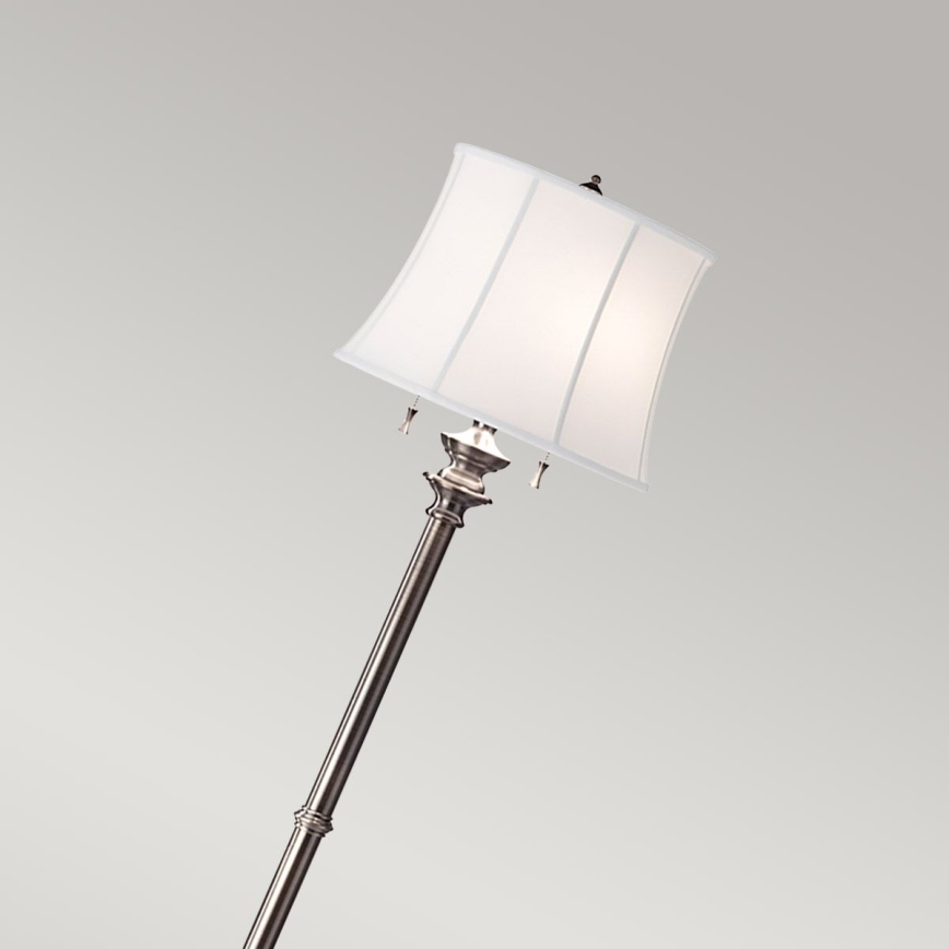 Feiss - Golvlampa STATEROOM 2xE27/60W/230V silver