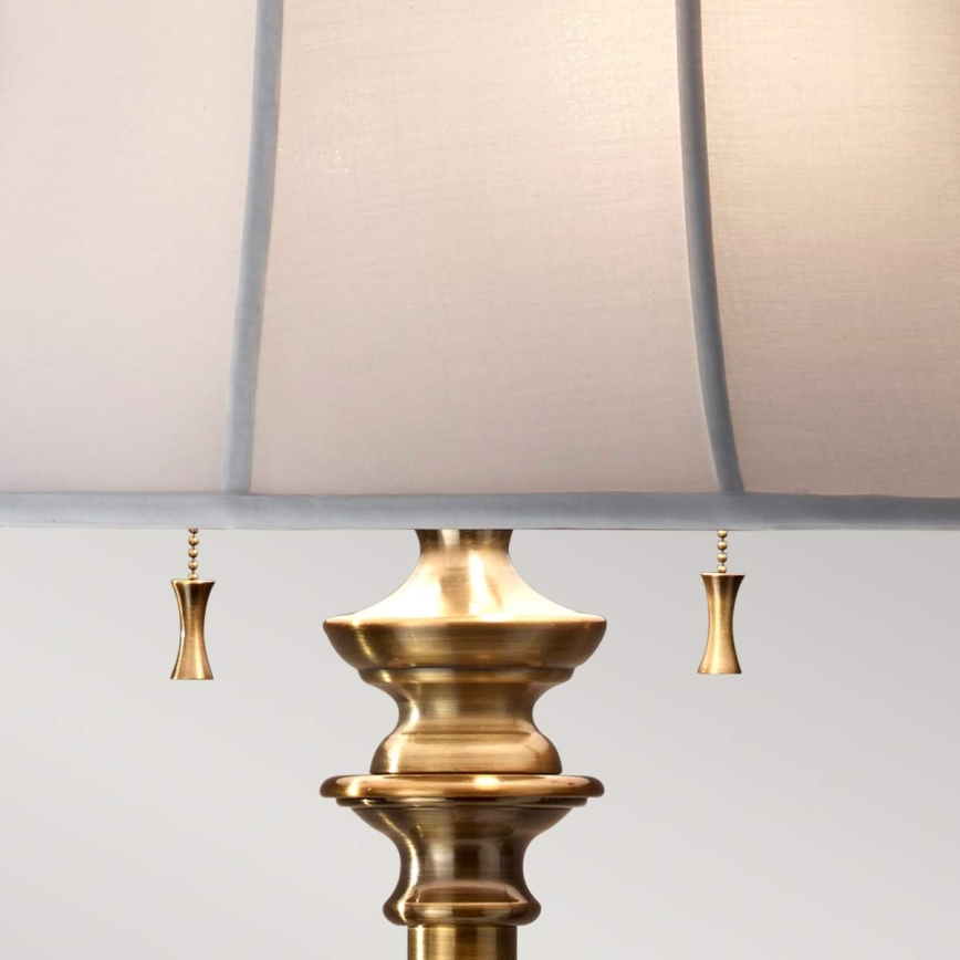 Feiss - Golvlampa STATEROOM 2xE27/60W/230V mässing