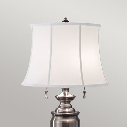 Feiss - Bordslampa STATEROOM 2xE27/60W/230V silver