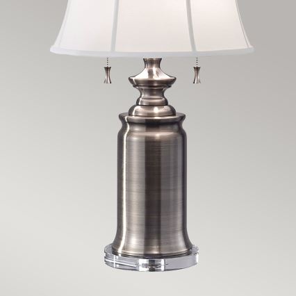 Feiss - Bordslampa STATEROOM 2xE27/60W/230V silver