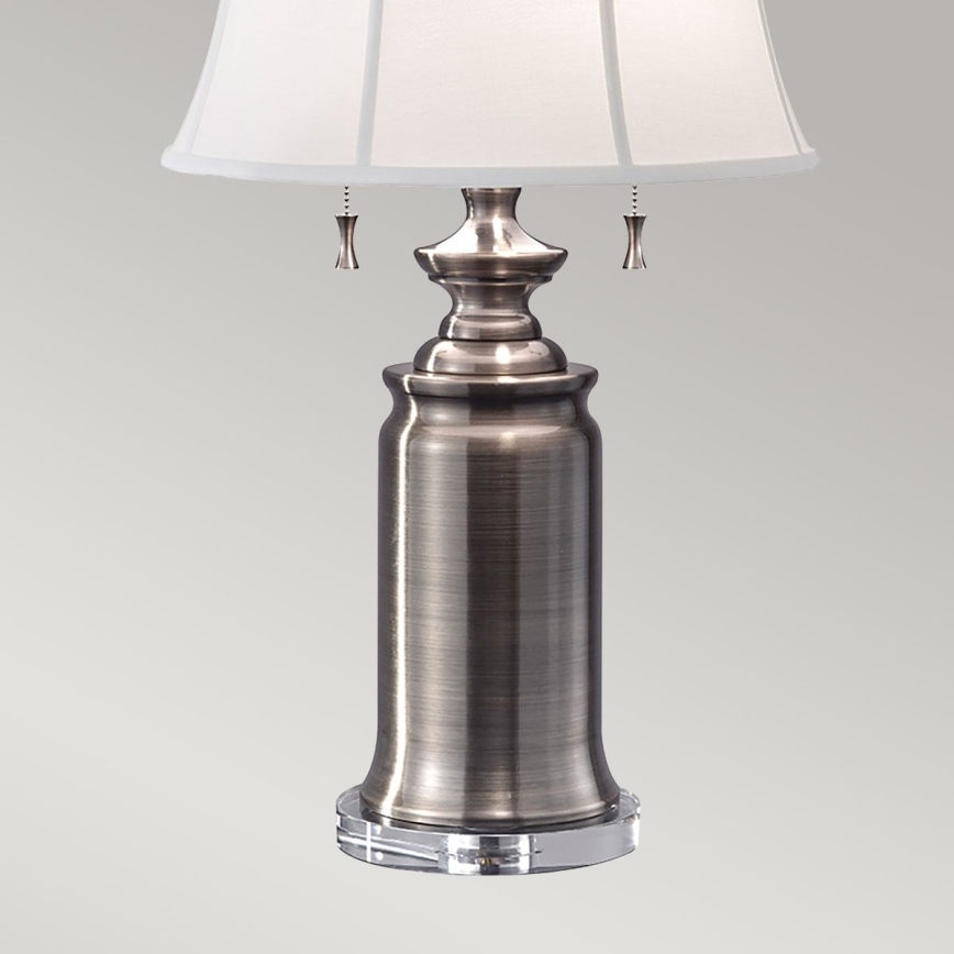 Feiss - Bordslampa STATEROOM 2xE27/60W/230V silver