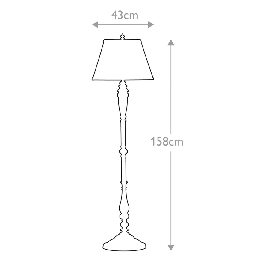 Feiss - Golv lampa LINCOLNDALE 1xE27/60W/230V brons/beige