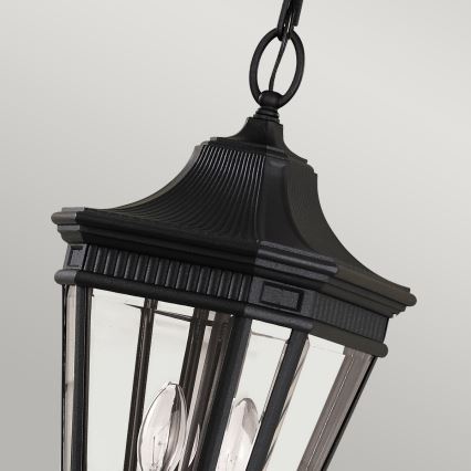 Feiss - Utomhus ljuskrona på kedja  COTSWOLD LANE 2xE14/60W/230V svart