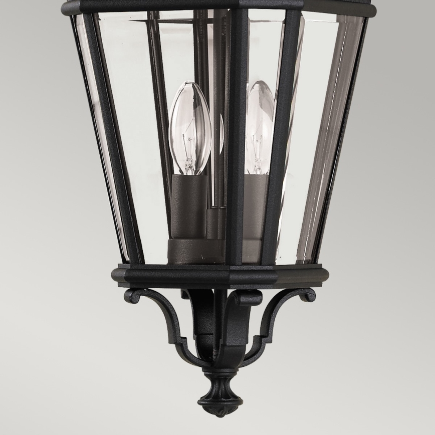 Feiss - Utomhus ljuskrona på kedja  COTSWOLD LANE 2xE14/60W/230V svart