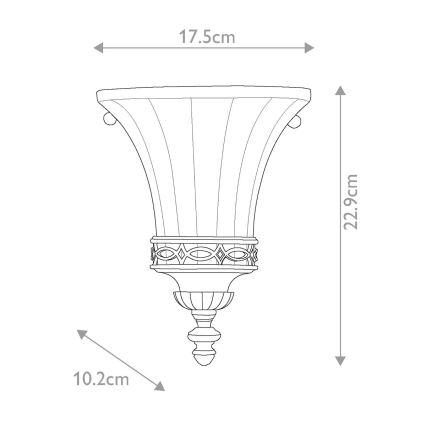 Feiss - Vägglampa DRAWING ROOM 1xE14/60W/230V
