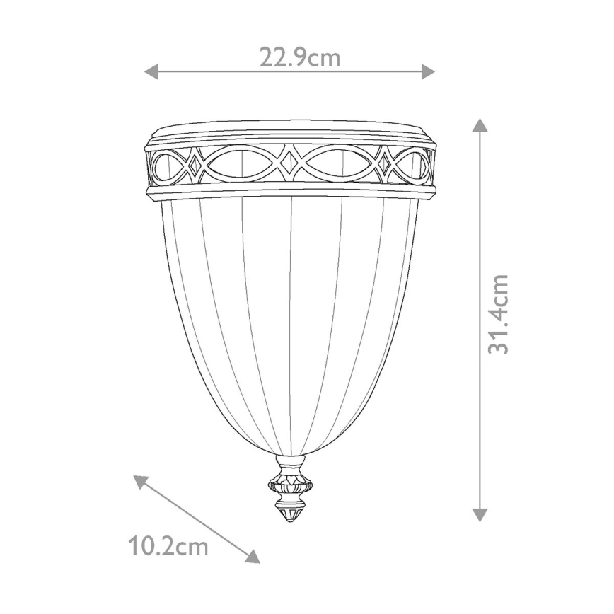 Feiss - Vägglampa DRAWING ROOM 1xE27/60W/230V brons