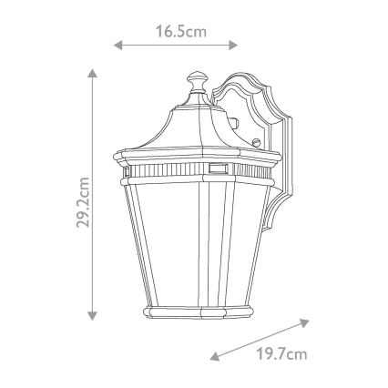 Feiss - Vägglampa för utomhusbruk COTSWOLD LANE 1xE27/100W/230V IP44 svart