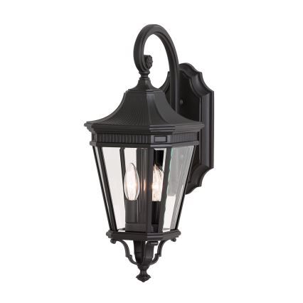 Feiss - Vägglampa för utomhusbruk COTSWOLD LANE 2xE14/60W/230V IP44 svart