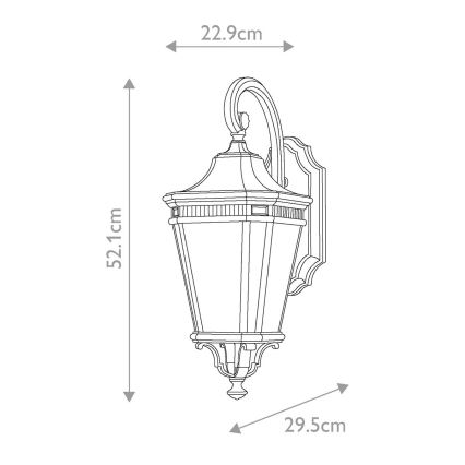 Feiss - Vägglampa för utomhusbruk COTSWOLD LANE 2xE14/60W/230V IP44 svart