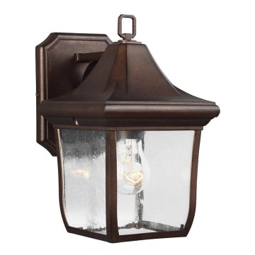 Feiss - Vägglampa för utomhusbruk OAKMONT 1xE27/60W/230V IP44 brons