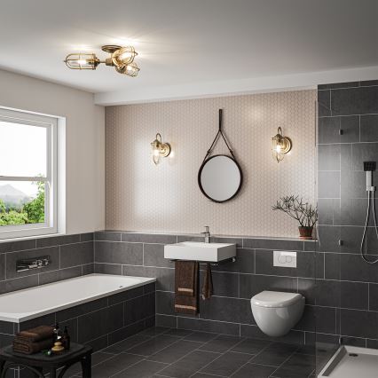 Feiss - Vägglampa för utomhusbruk URBAN 1xE27/60W/230V IP44 brons
