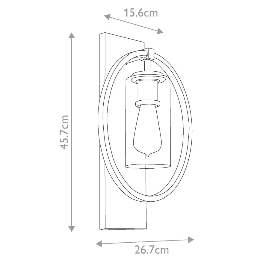Feiss - Vägglampa MARLENA 1xE27/60W/230V antracit