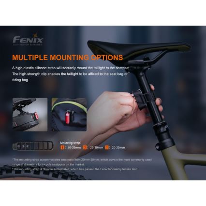 Fenix BC05RV20 - LED Uppladdningsbar Fick lampa LED/USB IP66 15 lm 120 h