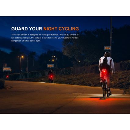 Fenix BC06R - LED Dimbar uppladdningsbar cykellampa LED/USB IP66 90 lm 24,5 h 560 mAh