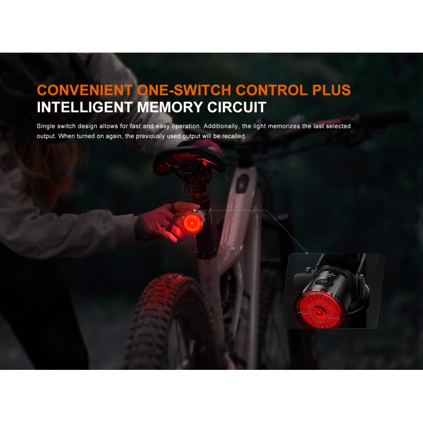 Fenix BC06R - LED Dimbar uppladdningsbar cykellampa LED/USB IP66 90 lm 24,5 h 560 mAh