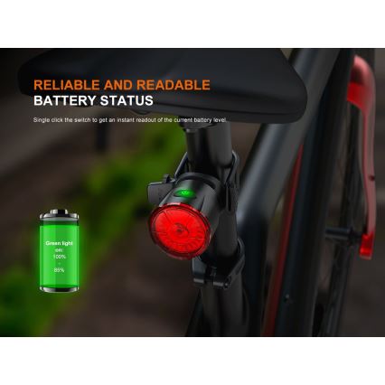 Fenix BC06R - LED Dimbar uppladdningsbar cykellampa LED/USB IP66 90 lm 24,5 h 560 mAh