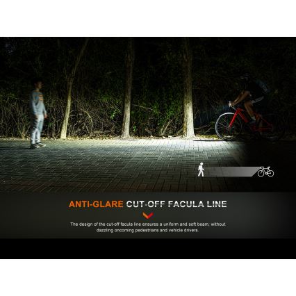 Fenix BC15R - LED Dimbar uppladdningsbar cykellampa LED/USB IP66 400 glansig 31,5 h 2600 mAh