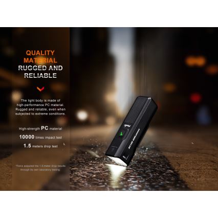Fenix BC15R-LED Dimbar uppladdningsbar cykellampa LED/USB IP66 400 lm 31,5 timmar