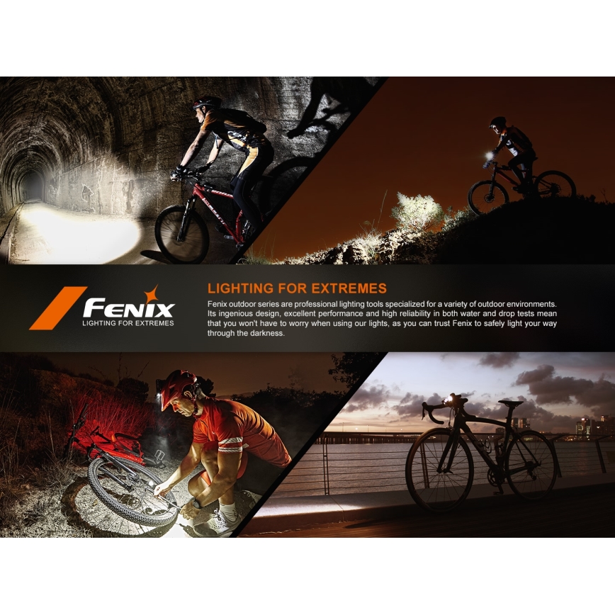 Fenix BC15R-LED Dimbar uppladdningsbar cykellampa LED/USB IP66 400 lm 31,5 timmar