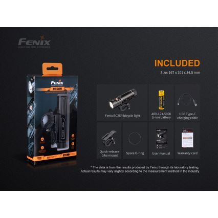 Fenix BC26R - LED Uppladdningsbar cykellampa LED/USB IP68 1600 lm 65 timmar