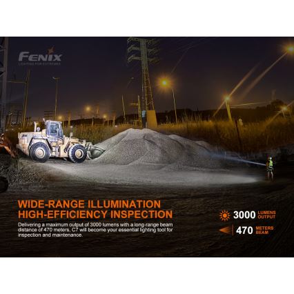 Fenix C7 - LED Ljusreglerad rechargeable flashlight 1xLED/1x21700 IP68 3000 lm 68 h