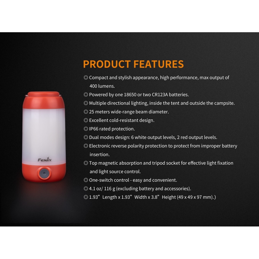 Fenix CL26RGREEN - LED Ljusreglerad portable rechargeable lampa LED/USB IP66 400 lm 400 h grön