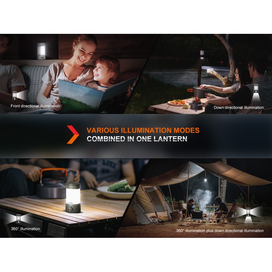 Fenix CL26RPROCAM - LED Ljusreglerad bärbar uppladdningsbar lampa LED/USB IP66 650 lm 408 h grå