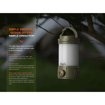Fenix CL26RPROCAM - LED Ljusreglerad bärbar uppladdningsbar lampa LED/USB IP66 650 lm 408 h grå