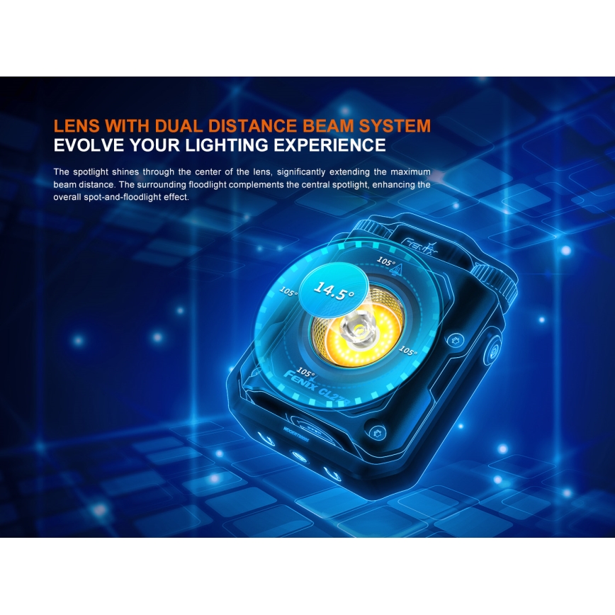 Fenix CL27RGRE - LED Ljusreglerad uppladdningsbar belysning LED/USB IP66 1600 lm 285 h