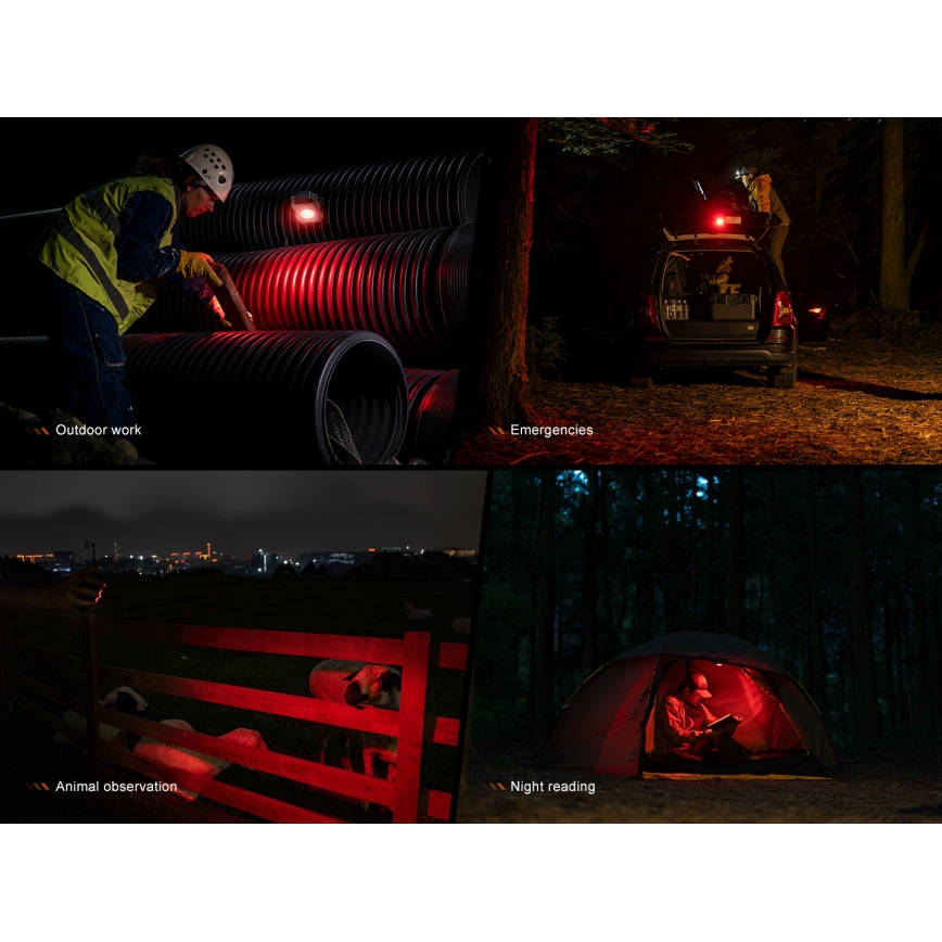Fenix CL27RGRE - LED Ljusreglerad uppladdningsbar belysning LED/USB IP66 1600 lm 285 h